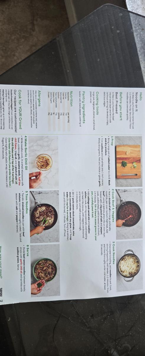 Beef Noodle Soup Back Card Photo