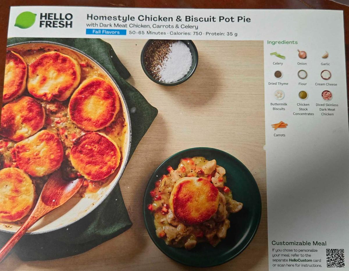 Homestyle Chicken & Biscuits Pot Pie